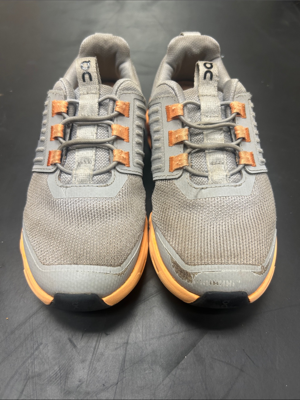 On Running Kids Sneakers In Gray And Orange